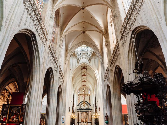 ceremonia ślubna w katedrze Antwerpia Belgia