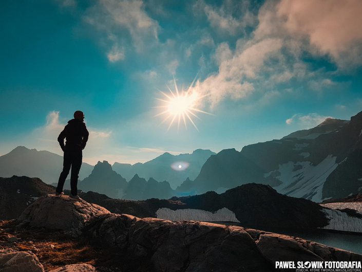 sesja zdjęciowa na 3000m Alpy Włochy Francja